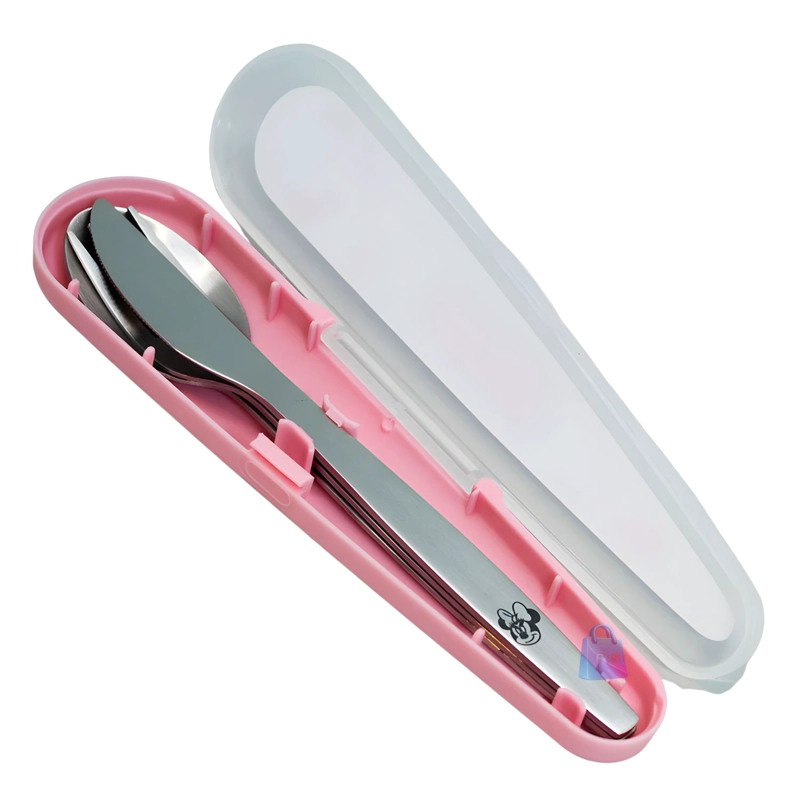 SET CUBIERTOS DISNEY DISEÑO MINNIE CON ESTUCHE - PS - 2