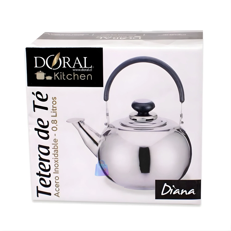 TETERA DE ACERO INOXIDABLE 800ML COLOR ACERO - PS - 3