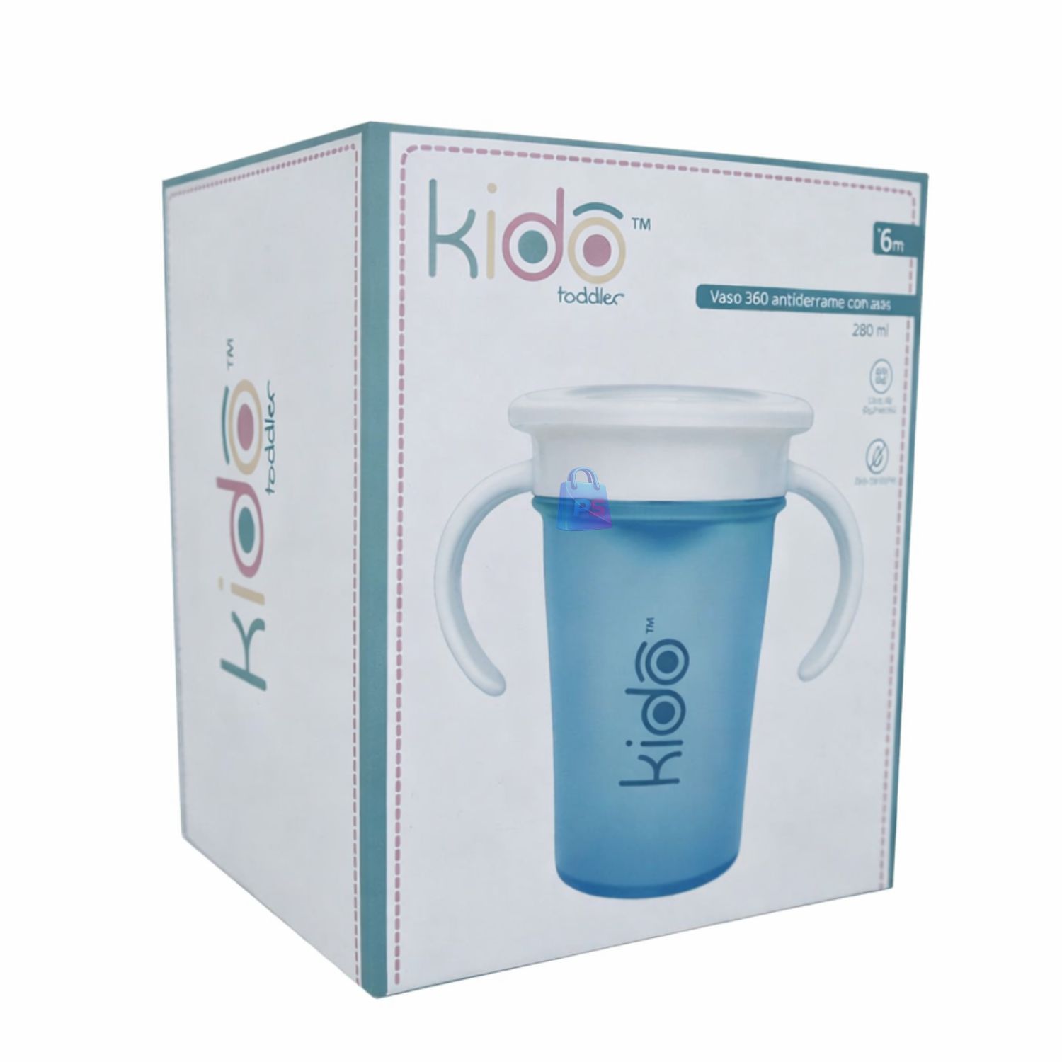 VASO 360 ANTIDERRAME KIDO 280ML CON ASAS BEBE  AMARILLO - PS - 4
