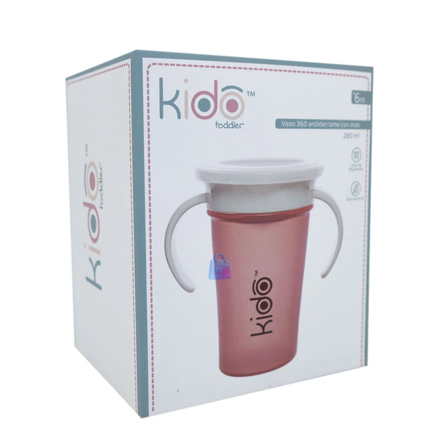 VASO 360 ANTIDERRAME KIDO 280ML CON ASAS BEBE  AMARILLO - PS - 5
