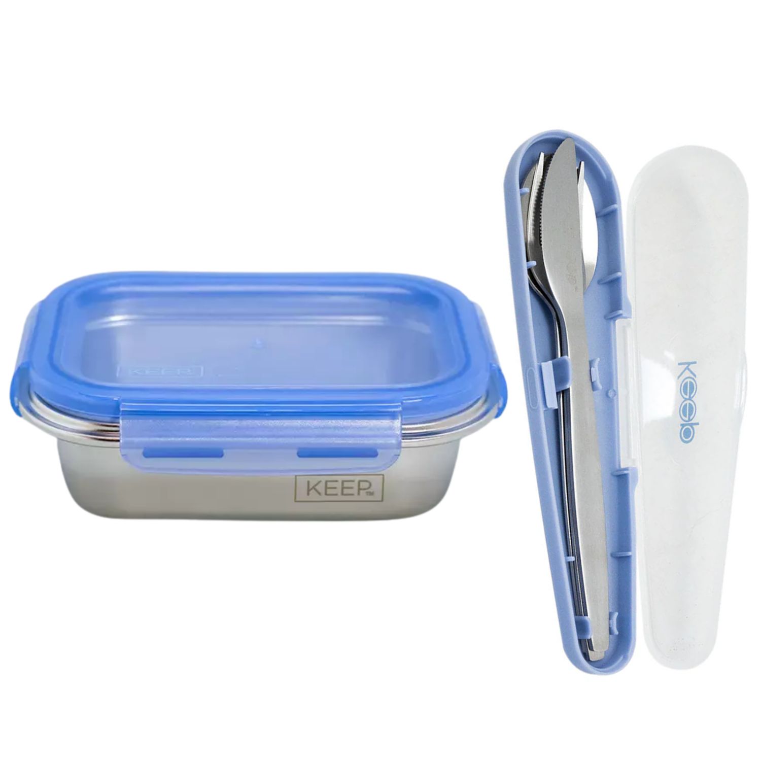 HERME TICO KEEP 650ML ACERO + CUBIERTOS ON THE GO - PS - 1