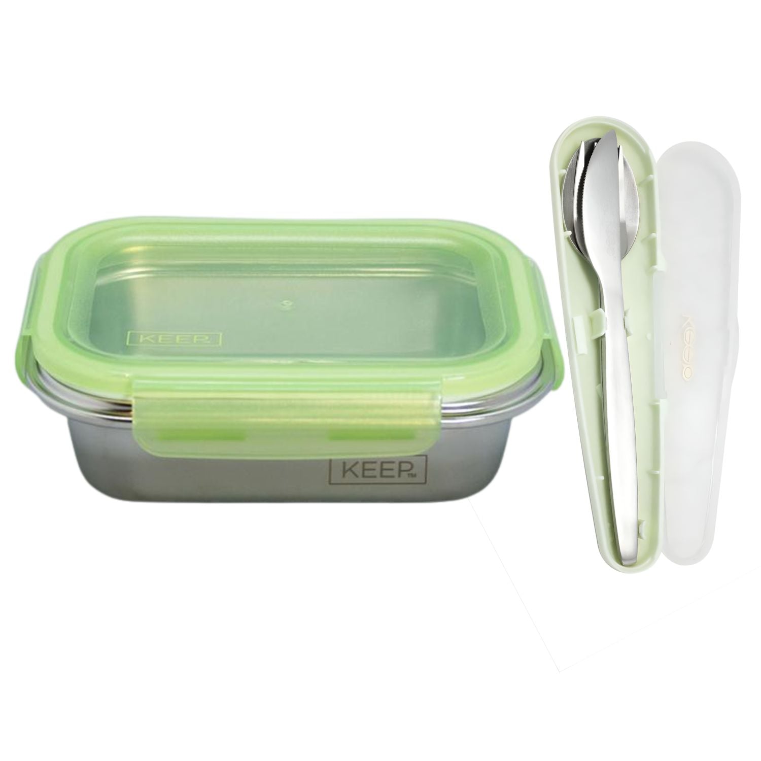 HERME TICO KEEP 650ML ACERO + CUBIERTOS ON THE GO - PS