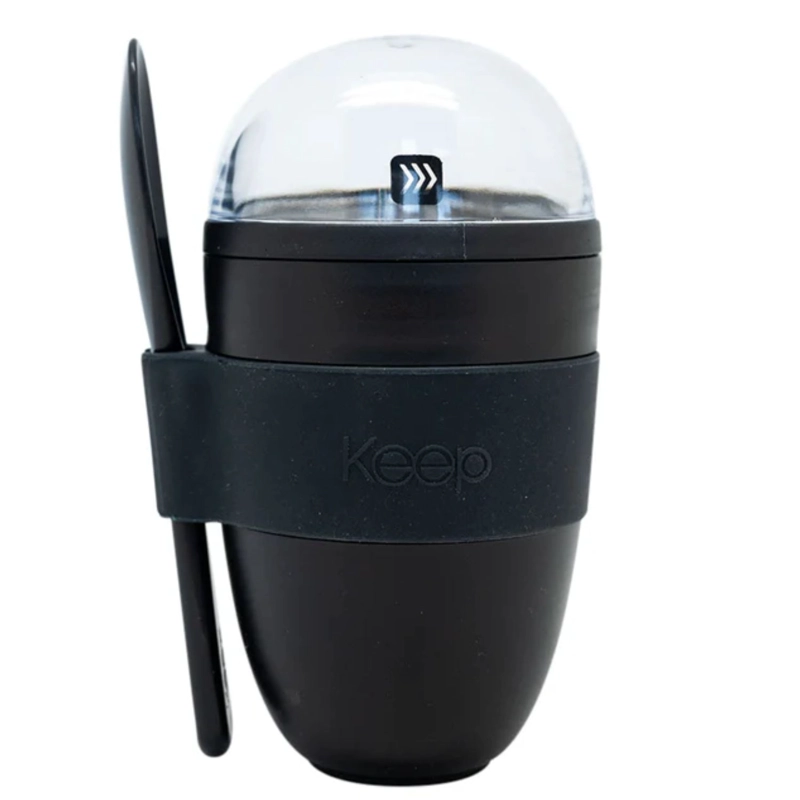 VASO SNACK KEEP 450 ML CON CUCHARITA CORAL - PS - 1