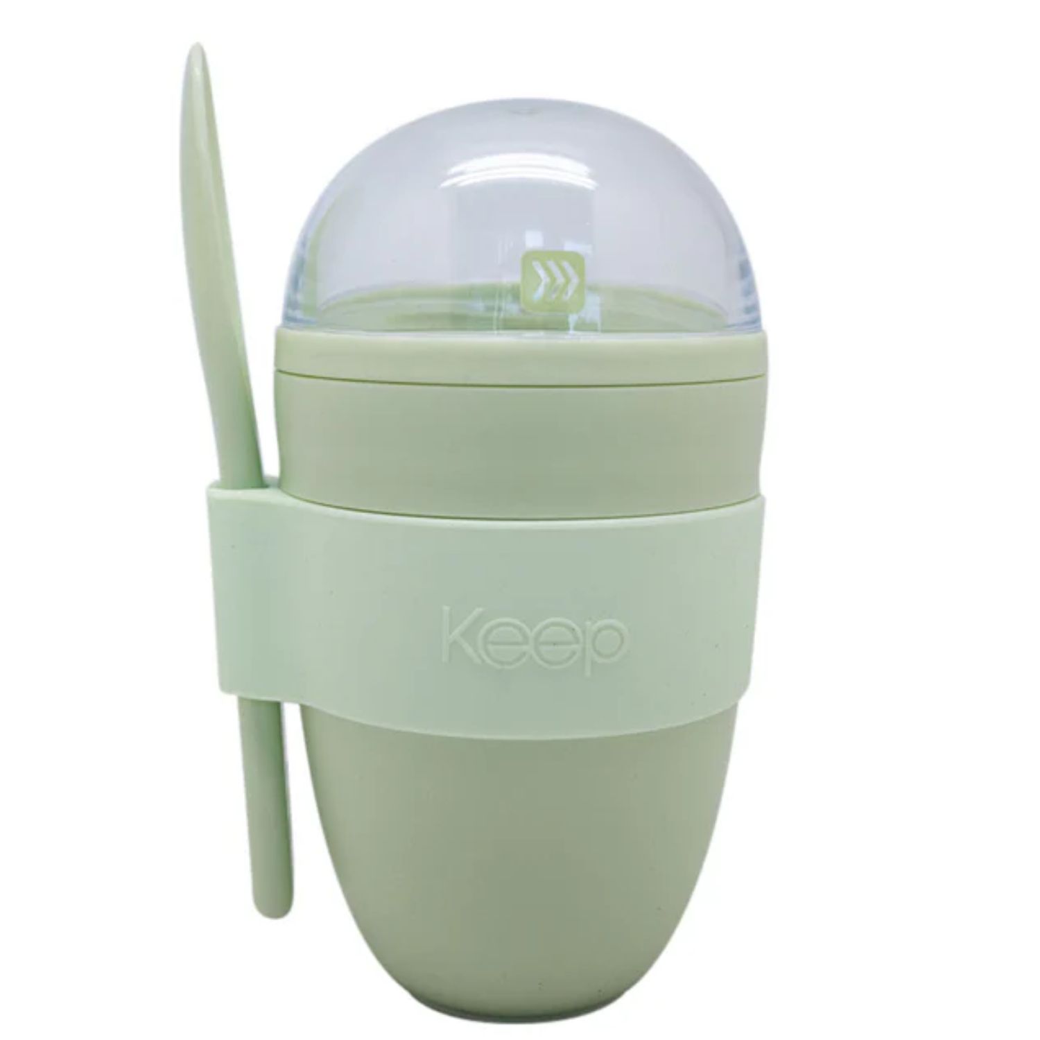 VASO SNACK KEEP 450 ML CON CUCHARITA CORAL - PS - 1