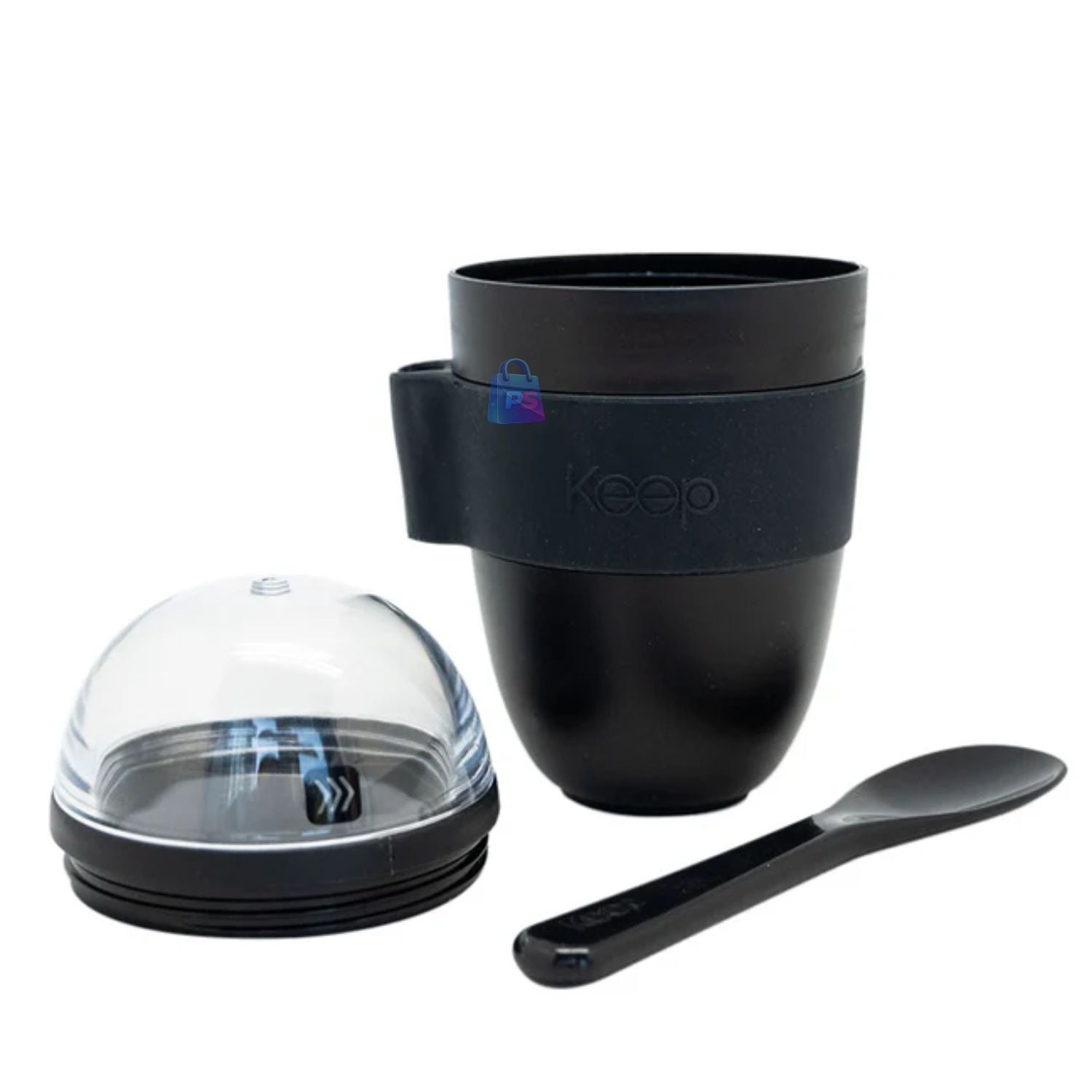VASO SNACK KEEP 450 ML CON CUCHARITA CORAL - PS - 2