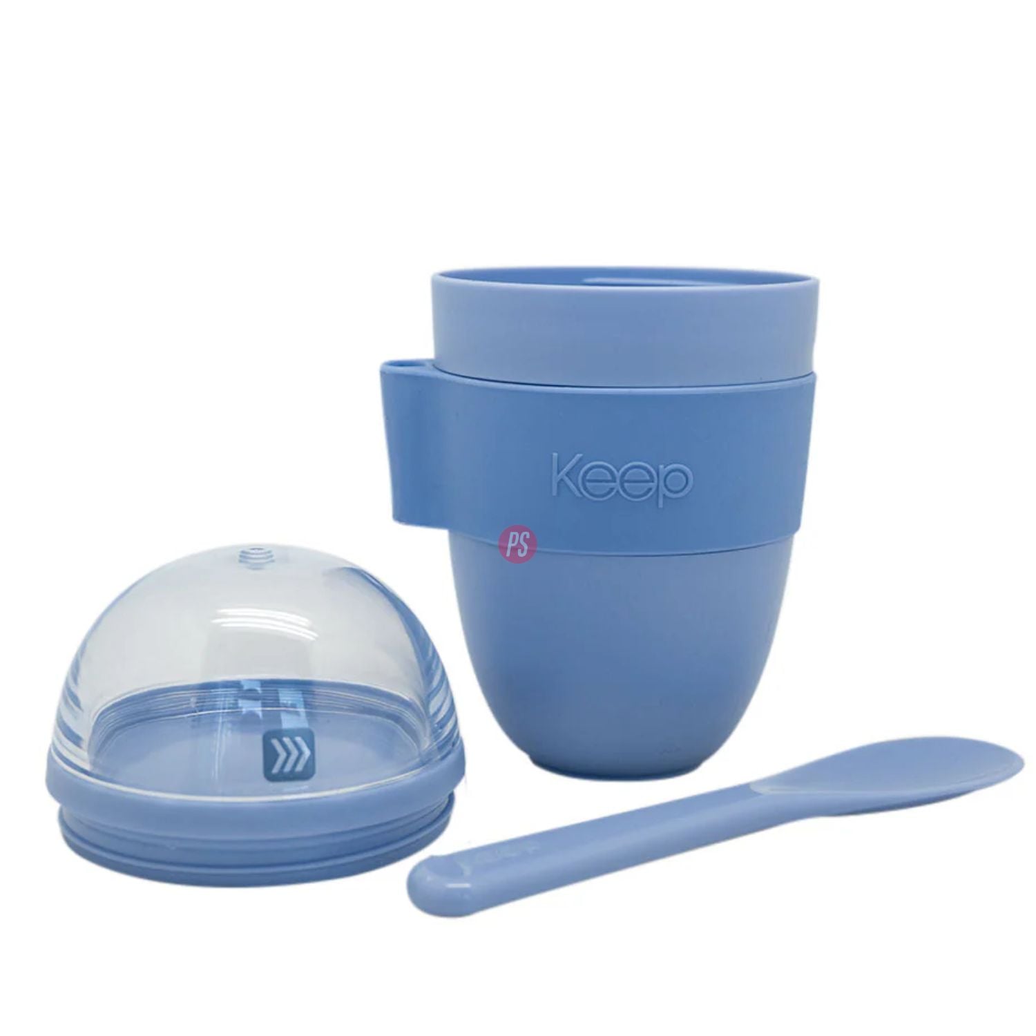 VASO SNACK KEEP 450 ML CON CUCHARITA CORAL - PS - 2