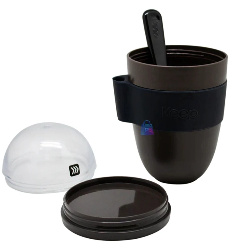 VASO SNACK KEEP 450 ML CON CUCHARITA CORAL - PS - 4