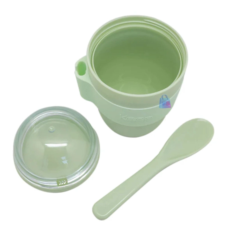 VASO SNACK KEEP 450 ML CON CUCHARITA CORAL - PS - 4