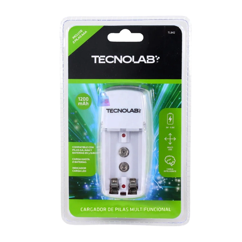 CARGADOR PILAS AA - AAA - 9V + 2 PILAS AAA - PS - 3