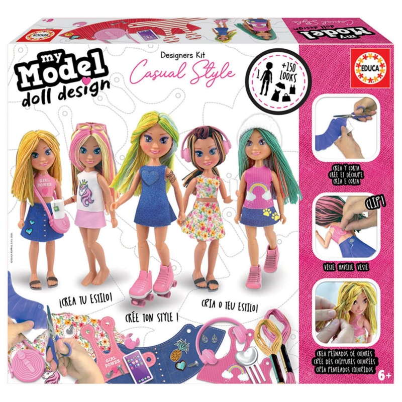 MUÑECA CASUAL STYLE DISEÑA MODA +150 LOOKS - PS - 1