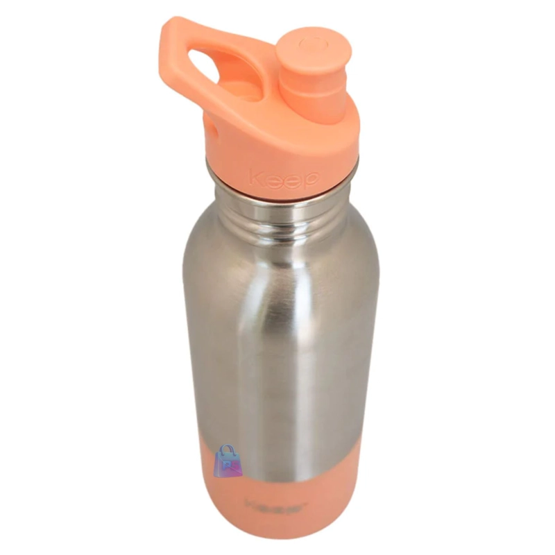 BOTELLA METALICA KEEP 600ML ACERO INOXIDABLE CORAL - PS - 2