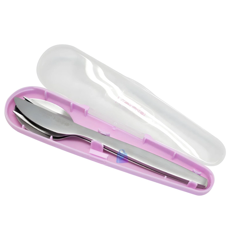 HERME TICO KEEP 650ML ACERO + CUBIERTOS ON THE GO ROSA - PS - 8