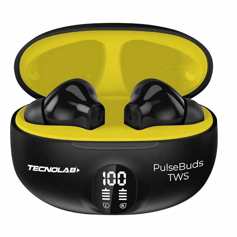 AUDIFONOS TWS BLUETOOTH TOUCH USB-C VISOR LED ROJO - PS - 1
