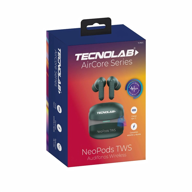 AUDIFONOS BLUETOOTH TWS INALAMBRICOS TIPO C VERDE - PS - 3