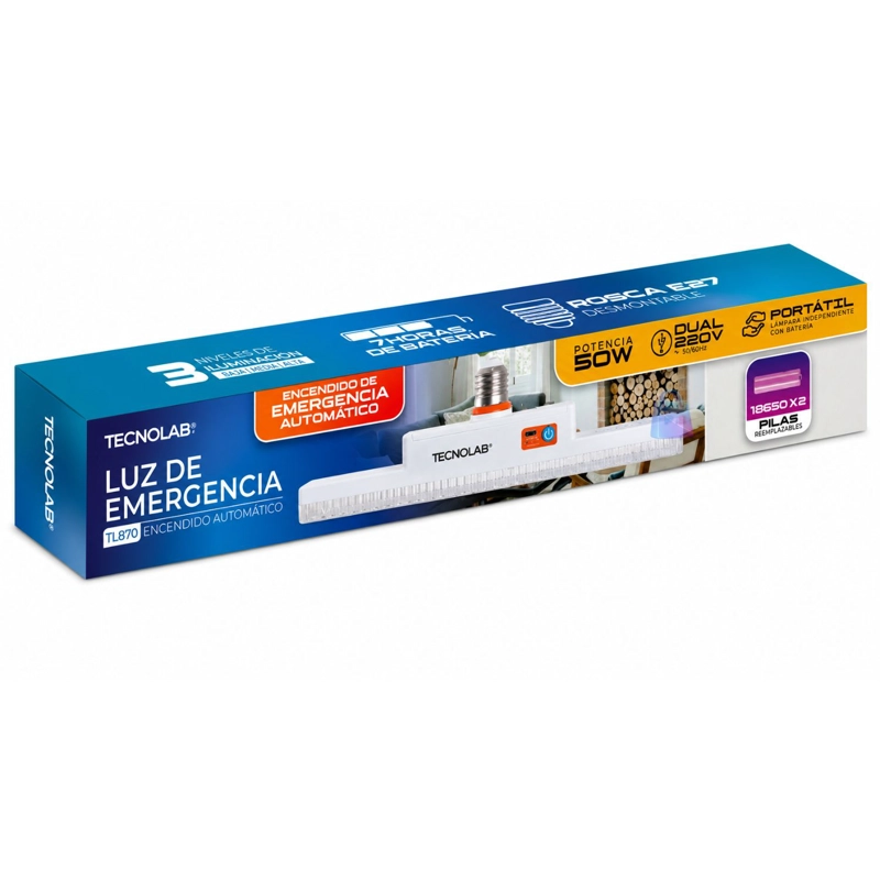 LAMPARA EMERGENCIA LED 50W RECARGABLE USB-C SOS - PS - 3