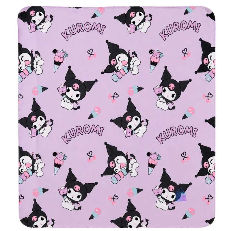 MANTA POLAR SHERPA DISEÑO KUROMI 127X152CMS SUAVE - PS - 2