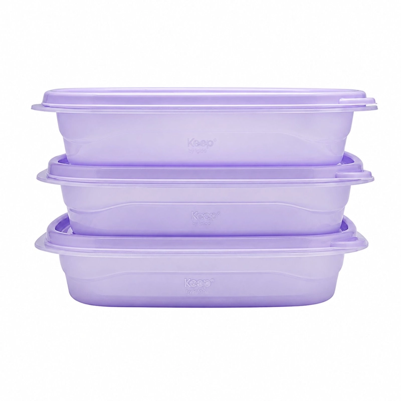 SET 3 CONTENEDORES HERME TICOS APILABLES KEEP 950ML - PS - 1
