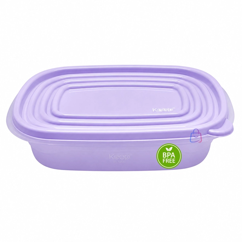 SET 3 CONTENEDORES HERME TICOS APILABLES KEEP 950ML - PS - 4