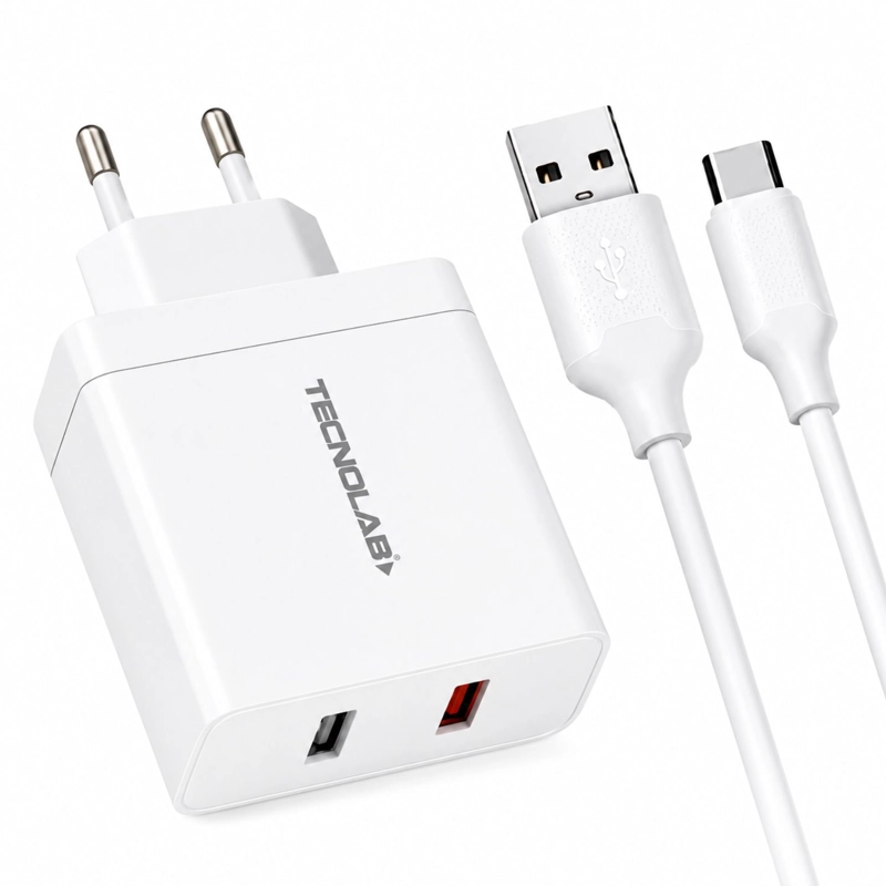 CARGADOR RAPIDO QC 3.0 18W USB-A A USB-C CERTIFICADO - PS - 1