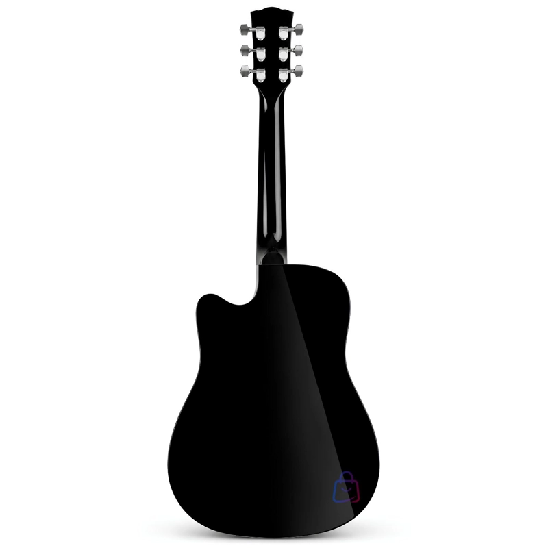 GUITARRA ACUSTICA 39 PULGADAS NEGRA CON FUNDA Y CUERDAS - PS - 3
