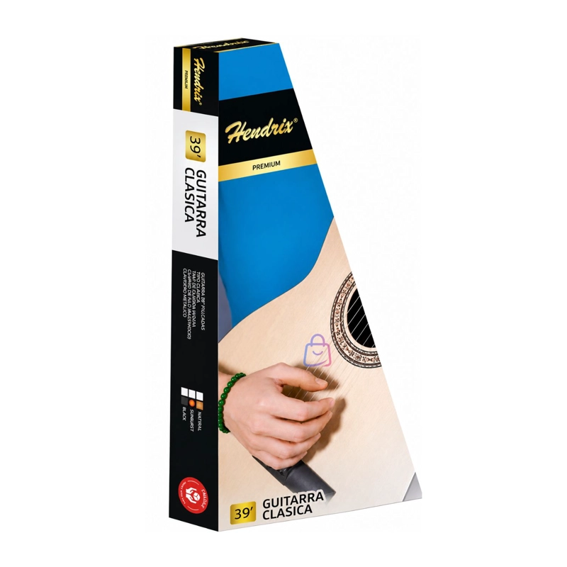 GUITARRA CLASICA 39 PULGADAS NATURAL CUERDAS NYLON - PS - 4