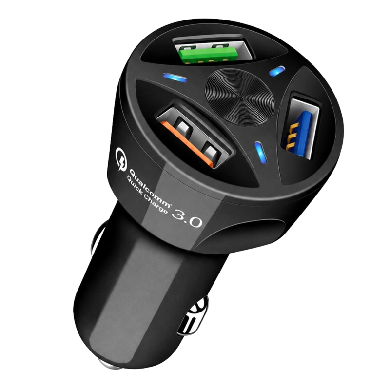 CARGADOR AUTO CARGA RAPIDA 3 USB 12V - PS - 1