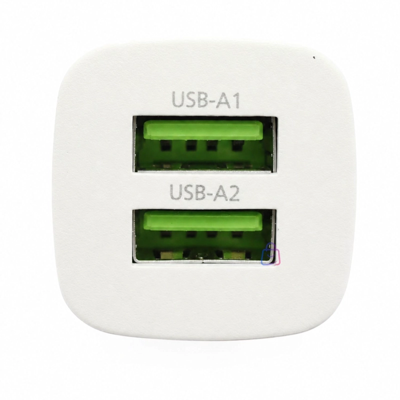 CARGADOR AUTO PHILIPS 12V BLANCO 2 USB 12W - PS - 2