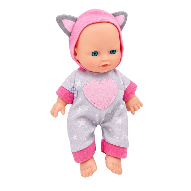 MUÑECA BEBE  PERFUMADA TAMAÑO 23CM CON PIJAMA DE GATO - PS - 3