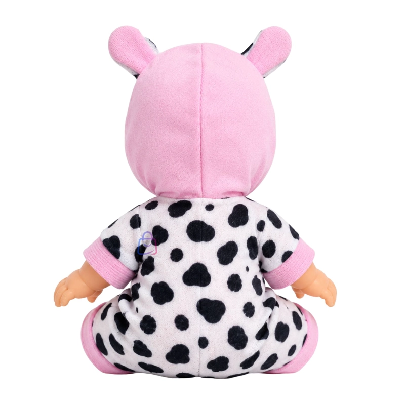 MUÑECA BEBE  PERFUMADA TAMAÑO 23CM CON PIJAMA DE VACA - PS - 3