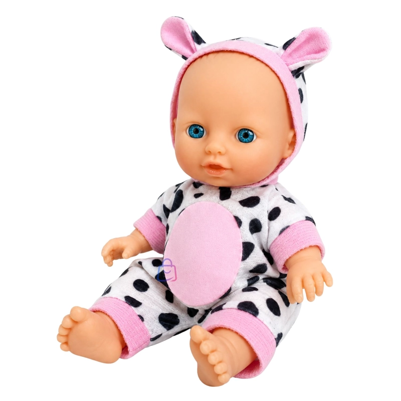 MUÑECA BEBE  PERFUMADA TAMAÑO 23CM CON PIJAMA DE VACA - PS - 4