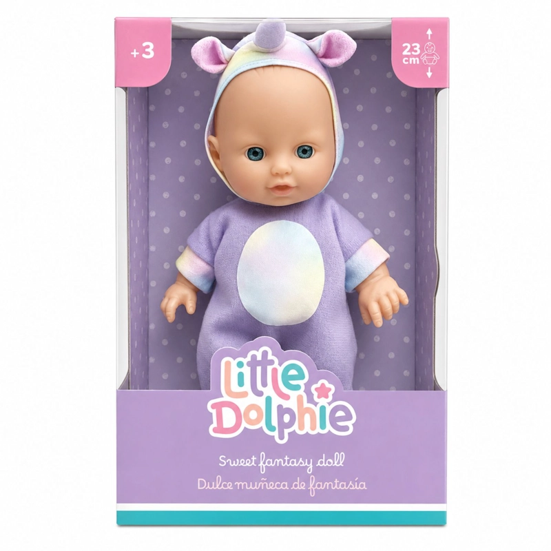 MUÑECA BEBE  PERFUMADA TAMAÑO 23CM PIJAMA DE UNICORNIO - PS - 1
