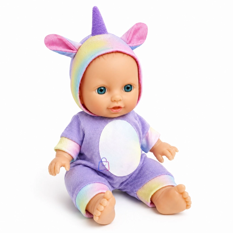 MUÑECA BEBE  PERFUMADA TAMAÑO 23CM PIJAMA DE UNICORNIO - PS - 2