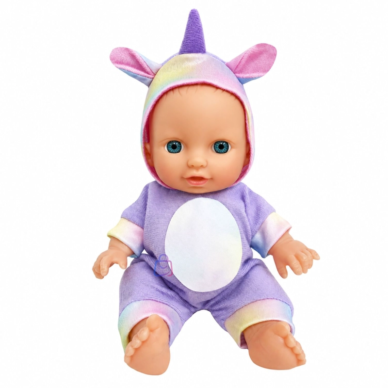 MUÑECA BEBE  PERFUMADA TAMAÑO 23CM PIJAMA DE UNICORNIO - PS - 4
