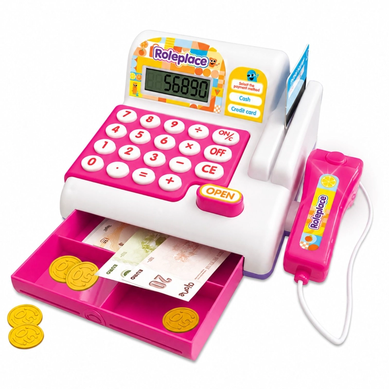 CAJA REGISTRADORA SUPERMERCADO JUGUETE LUZ Y SONIDO - PS - 1