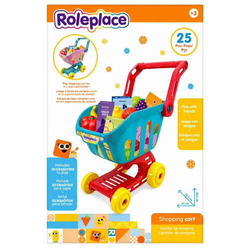 CARRITO COMPRAS INFANTIL 25 ACCESORIOS SUPERMERCADO - PS - 5