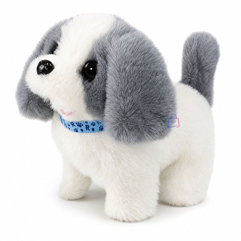 PELUCHE PERRO INTERACTIVO GRIS SONIDO MOVIMIENTO - PS - 4