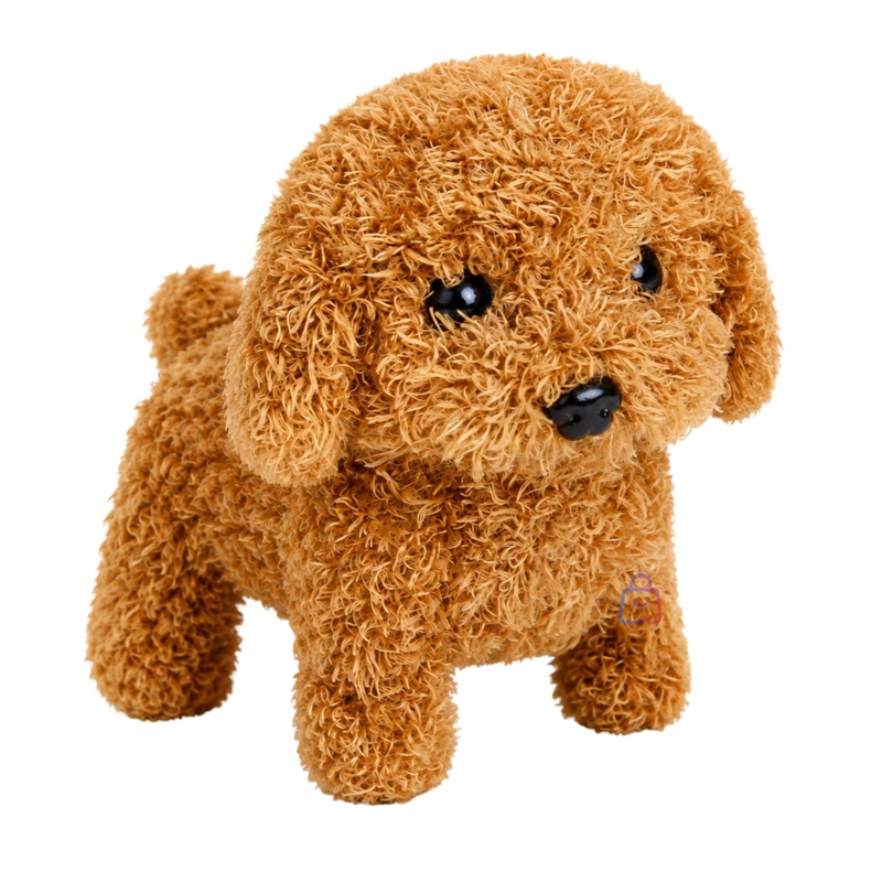 PELUCHE PERRO INTERACTIVO RULOS CAFE  SONIDO MOVIMIENTO - PS - 2