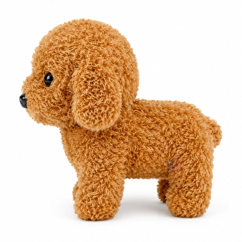PELUCHE PERRO INTERACTIVO RULOS CAFE  SONIDO MOVIMIENTO - PS - 4