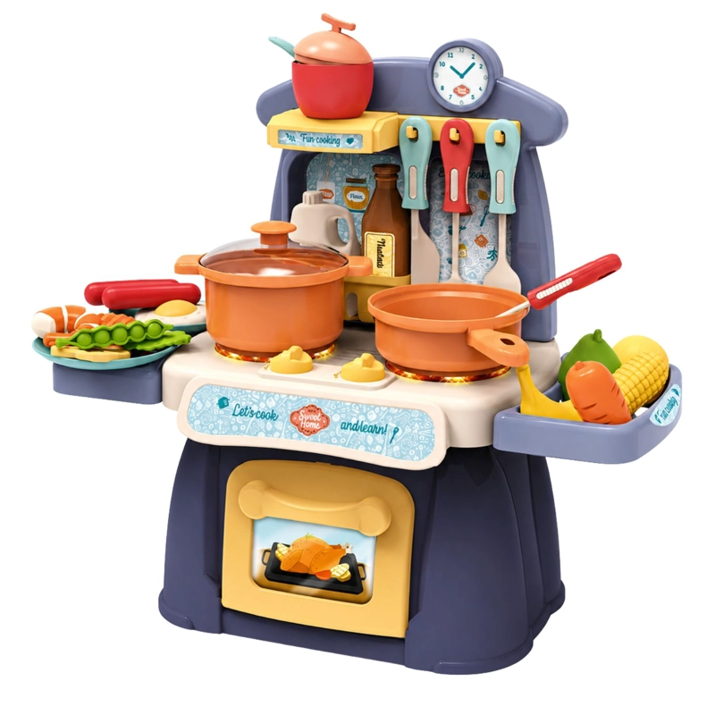 COCINA DE JUGUETE CON LUZ Y SONIDO 26 ACCESORIOS - PS - 1