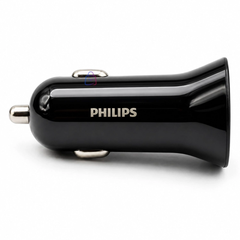 CARGADOR AUTO PHILIPS 12V 12W DUAL USB - PS - 3