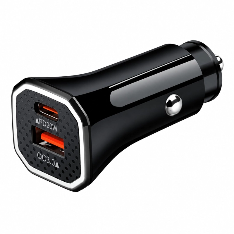CARGADOR AUTO CARGA RAPIDA PD + QC 38W USB - PS - 1