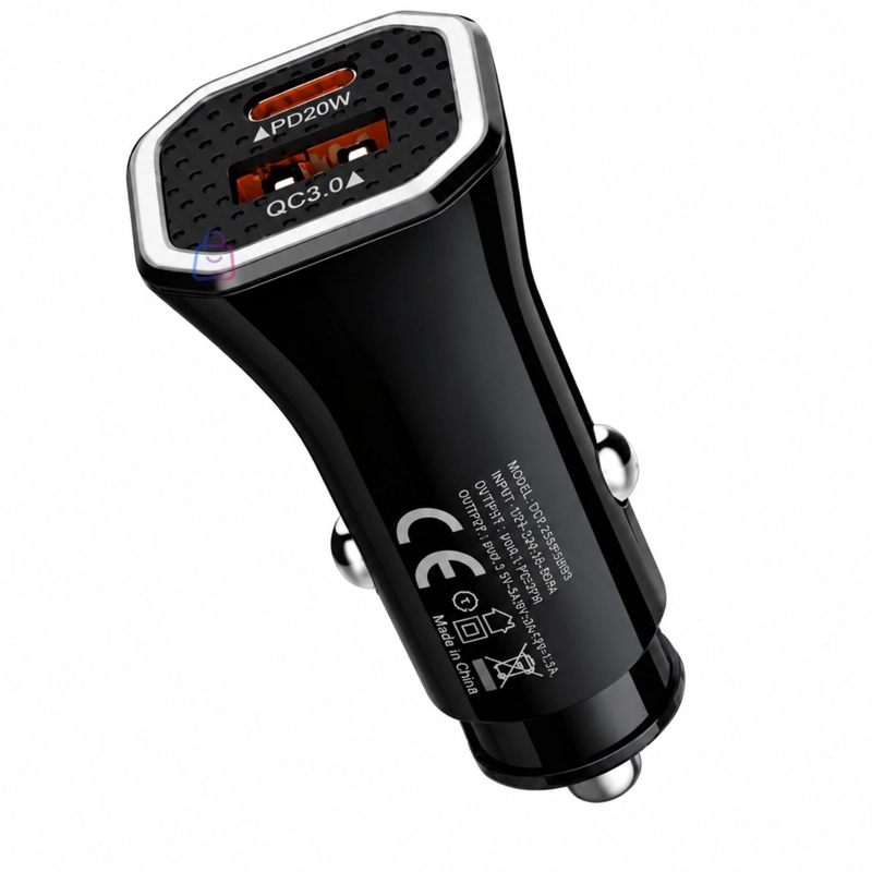 CARGADOR AUTO CARGA RAPIDA PD + QC 38W USB - PS - 3