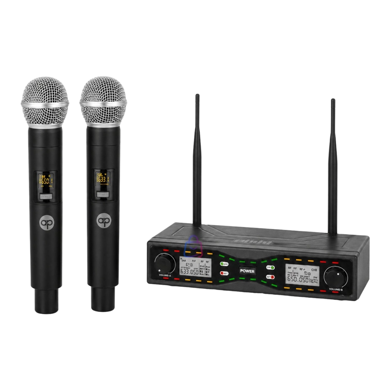 MICROFONOS INALAMBRICOS UHF DUAL 50M RECARGABLES USB C - PS - 2