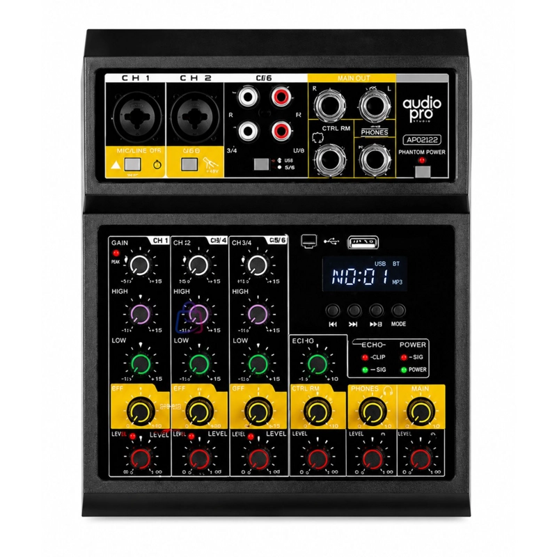 CONSOLA MIXER 4 CANALES + 2 MICROFONOS INALAMBRICOS - PS - 2