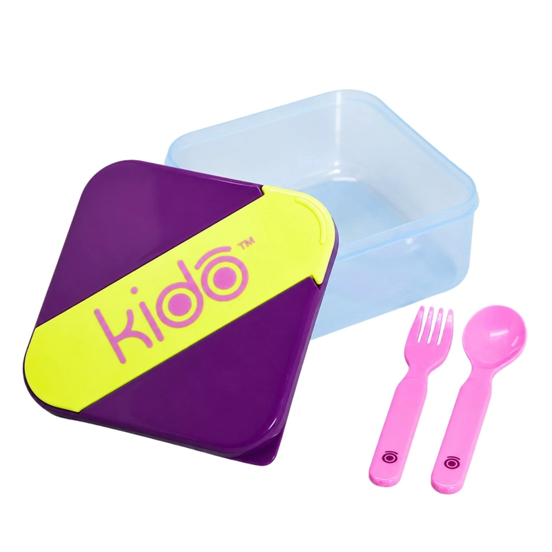 HERME TICO KIDO CON CUBIERTOS LIBRE DE BPA MORADO - PS - 1
