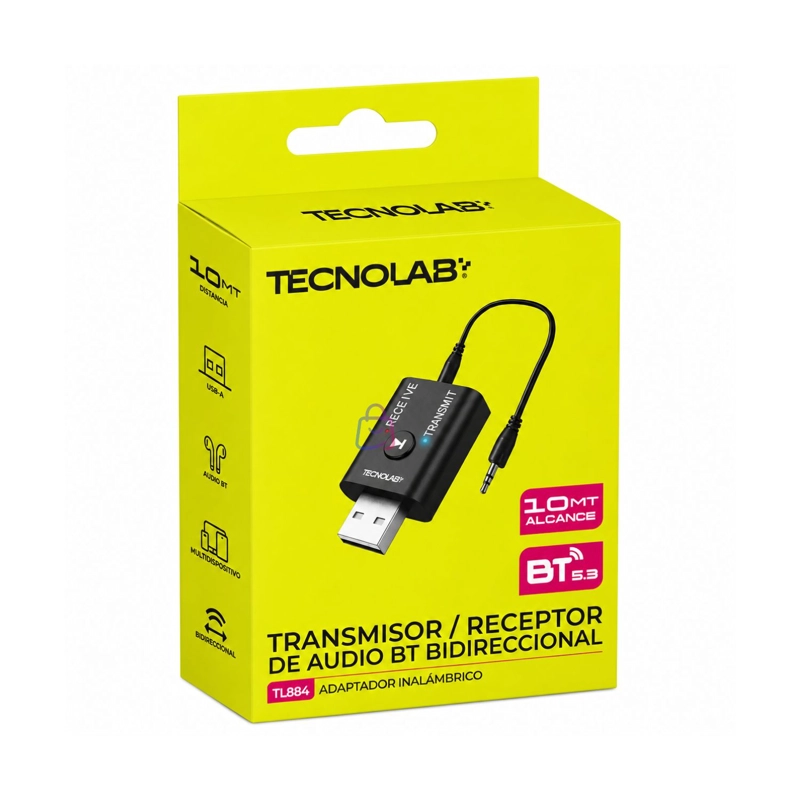 ADAPTADOR BLUETOOTH TRANSMISOR RECEPTOR USB AUX - PS - 4