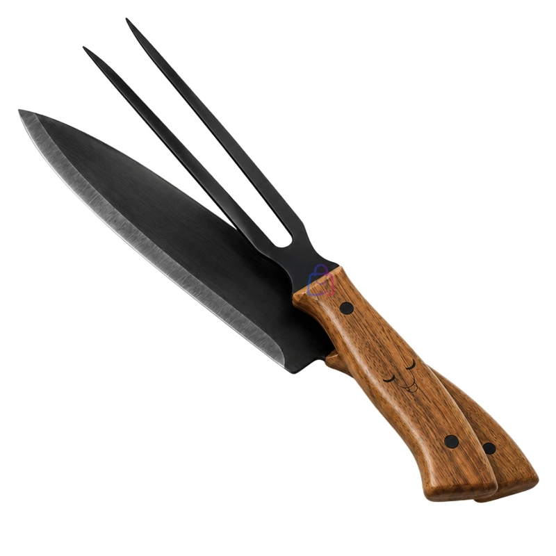 SET CUCHILLO Y TENEDOR WAYU PARRILLERO ACERO INOXIDABLE - PS - 3