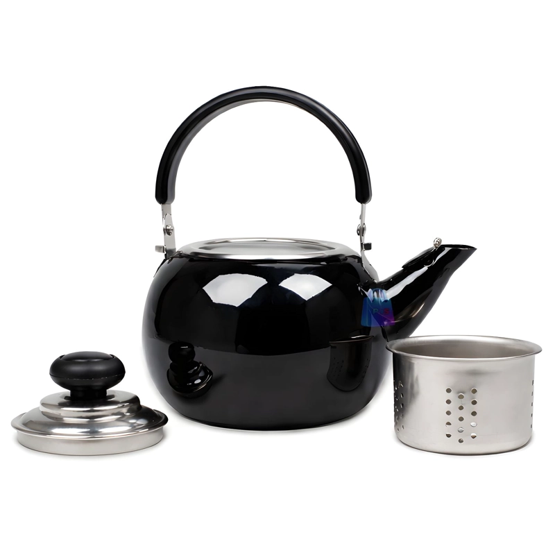 TETERA DE ACERO INOXIDABLE 800ML COLOR NEGRO - PS - 1