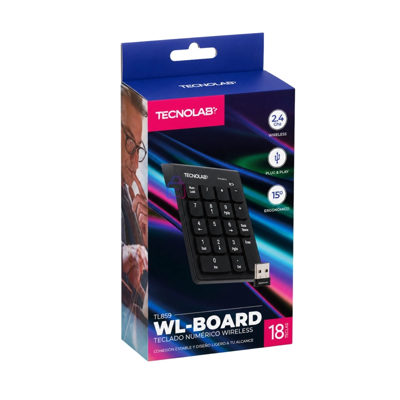 TECLADO NUME RICO INALAMBRICO USB 18 TECLAS - PS - 4