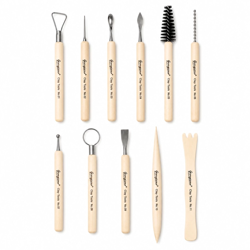 SET HERRAMIENTAS MODELADO ARCILLA 11 PIEZAS 22 PUNTAS - PS - 1
